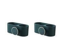 WRITWAA 2 Pièces Support de Séchage de Cheveux Murale Porte Sèche Cheveux Pratique et Élégant pour Salle de Bain Installation sans Perçage Couleur Vert Péacock