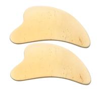 WRITWAA 2 Pièces Thickened Buffalo Horn Facial Massage Tools For Skin Tightening Anti-aging And Relaxation User-friendly Face Sculpting Set For Travel And Daily Skincare