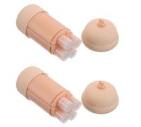 WRITWAA 2 Pièces Trousse de Toilette de Voyage, Ensemble de Flacons de Voyage pour Shampoing en Silicone et Plastique, 60ml, Jaune, Rechargeable, Identification Claire, pour Vacances