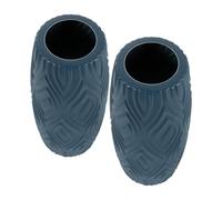 WRITWAA 2 Pièces Vase Design Intégré Funéraire en Plastique Bleu Structure Épaissie et Base Stable Lestée Protection L'infiltration d'eau pour Transport Facile pour Cimetières