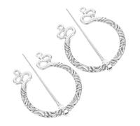 WRITWAA 2 pièces Vintage Viking Broche Médiévale Épingle Style Vêtement Multifonction pour Cape Écharpe et Sac Accessoire Rétro