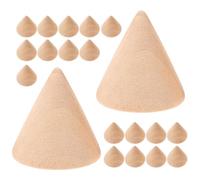 WRITWAA 20 Cônes en Bois Brut pour Porte-Anneaux et Présentoir Bijoux, Accessoires DIY Taille 3X3 CM pour Ateliers Créatifs et Décoration Intérieure