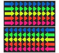 WRITWAA 20 Feuilles Étiquettes Adhésives Repositionnables en Pet de Flèche pour Organisation de Documents et Usage Scolaire, Marqueurs Couleurs Pratiques