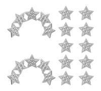 WRITWAA 20 Pièces Boutons Couture Vintage en Alliage Argenté D'étoile Bords Lisses sans Bavure pour Décoration et Mode Masculine