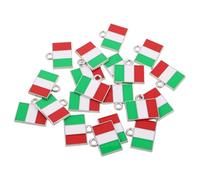 WRITWAA 20 Pièces Bracelet Décoratif Drapeau Charmes Vintage Charmes Pour Bijoux Pendentif En Métal Pendentif Rétro