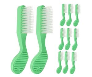 WRITWAA 20 Pièces Brosse à Dents Souple Verte Manche Court en Plastique, Brosse à Dents Jetable pour Détenus, Usage en Quartiers Psychiatriques et Prisons