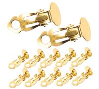WRITWAA 20 pièces Clip Boucles Doreilles Sans Perçage Rondes Dorées Convertisseurs pour DIY Bijoux Pince Confortable pour Oreilles Non Percées