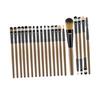 WRITWAA 20 Pièces ensemble de pinceaux de maquillage Se maquiller rougir joues rose pinceau à poudre pinceau cosmétique brosse de maquillage professionnel En bois