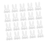 WRITWAA 20 Pièces Masques Papier pour Garçon Fille Lot de Masques Blancs à Décorer pour Activités Artistiques Fêtes et Projets Scolaires