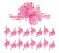 WRITWAA 20 Pièces Noeud Ruban Présent en Plastique Rose Maintien Sécurisé et Assemblage Facile, pour Décorations Élégantes de Fête et Séances de Bricolage Parent-garçon et Filles