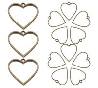 WRITWAA 20 Pièces Pendentifs Forme de Cœur en Alliage pour Bijoux Diy, Cadre Ouvert Romantique, Matériaux Fiables pour Fabrication de Colliers et Accessoires Faits Main