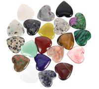 WRITWAA 20 Pièces Pierres Décoratives en Forme de Cœur Ambiance Noël | Décor Coloré, Adapté aux Eaux Douces et Salées, pour Poissons, Crevettes, Récipients et Bassins Style Aléatoire