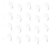 WRITWAA 20 pièces Plaques Acryliques Rondes Transparentes Ébauches Porte-clés DIY Surface Lisse pour Projets Artisanaux