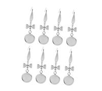 WRITWAA 20 pièces Supports de Boucles Oreilles Acier Inoxydable avec Crochet Métal Base Ronde DIY pour Fabrication Bijoux Femmes Accessoires Légers et Solides pour Création Personnalisée