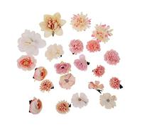 WRITWAA 21pièces Barrettes à Fleurs pour Cheveux Pinces à Cheveux Fleuries pour Demoiselles Honneur et Occasions Spéciales