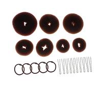 WRITWAA 22 Pièces Coiffure Beignet De à Cheveux Élastiques à Cheveux Pour Chignons Outil De Chignon à Cheveux Porte-chignons Pour Les Cheveux Des Femmes Coffee