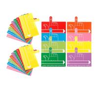 WRITWAA 24 Pièces Outil de Guide de Lecture pour Garçon et Filles Abs Imperméable Espacement Constant des Mots, Marque-pages Ludiques pour Élèves en Classe ou Bibliothèque
