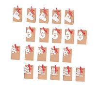 WRITWAA 24 Pièces Sachet Papier Kraft pour et Cookies de Noël avec Festifs pour