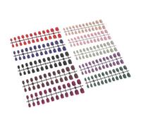 WRITWAA 240 Faux Ongles Courts Détachables en Abs, Kit 240 Pièces Multicolores 10 Styles, Conseils pour Faux Ongles Résistants à L’eau, Nail Art Maison et Salon Couleur Couleur Aléatoire