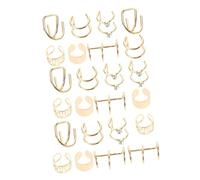 WRITWAA 24pièces Boucles Oreilles à Clip Dorées Non Perçantes Pour Cartilage Oreille Bijoux