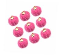 WRITWAA 24pièces Boucles Oreilles Pendantes Peluche Rose Accessoires Pompon Pour Boucles Oreilles Pendentif Suspendu Créatif