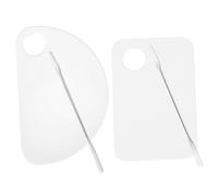 WRITWAA 2ensembles Plateau De Maquillage Avec Spatule Palettes De Mélange Pour Fond De Teint Et Fard à Paupières Outil Cosmétique Et Réutilisable