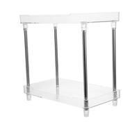 WRITWAA 2étage Organisateur De Maquillage Niveaux Rangement Cosmétique Pour Chambre Salle De Bain Conteneur De Stockage Minimaliste