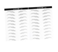 WRITWAA 2feuilles Lot De Autocollants Pour Sourcils Effet Imitation Cheveux Résistants à Eau Et Longue Durée Synophridia