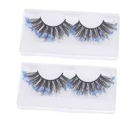 WRITWAA 2paires Faux Cils à Paillettes Extensions De Cils Décorations Pour Yeux Usage Quotidien Et Fêtes Et Doux Pour Peau