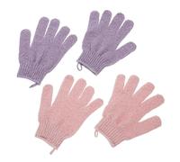 WRITWAA 2paires Gants De Douche Exfoliants Pour Bain Et Douche Gommage Mains Corps Élimination Peaux Mortes Réutilisables Pour Hommes Et Femmes