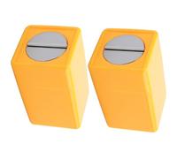WRITWAA 2pcs Boîte de Rangement pour Lames Usagées et Boîte à Lames de Déchets en Abs Jaune, Sécurité Utilisateur et Multi-Fonction, pour Domicile et Dortoir