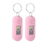 WRITWAA 2pcs Montre de Paquet à Dos Numérique Rose Portable en Abs pour Garçon et Filles et Étudiants, Mini Porte-clés Montre Non Étanche pour Sessions D'étude et Examens