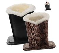 WRITWAA 2Pcs Porte-Lunettes En Cuir Pu Doublé Peluche, Noir Et Support à Lunettes De Bureau, Rangement Pour Lunettes Et Montres, Design Ouvert