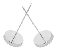 WRITWAA 2pcs Porte-mémos Pratique en Fer Argenté pour Bureau et Restaurant, Support de Reçus Notes, Organiseur Multifonction pour Mémo et Factures