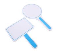 WRITWAA 2pcs Tableaux de Score Effaçables à Sec en Écume Bleue, Formes Ronde et Carrée, Réutilisables pour Activités en t Réunions D'équipe