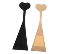 WRITWAA 2Pcs Tongs Nues en Dentelle Invisible pour Femmes Auto-Adhésif sans Ligne De Culotte String sans Bretelles en Forme De Coeur Couleur De Peau Noir Taille