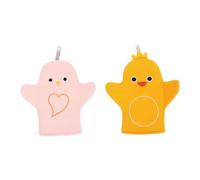 WRITWAA 2pièces Autobronzant Pour Garçon Fille Accessoire De Douche Gants De Bain Pour Voyager Motifs De Dessin