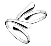 WRITWAA 2pièces Bague Ouverte Torsadée Pour Femme Design Géométrique Croisé Fantaisie Adaptable Assortiment De Bagues Pour Utilisation Quotidienne