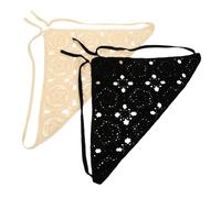 WRITWAA 2pièces Bandana Au Crochet Pour Cheveux Foulards Décoratifs Crochet Pour Femmes Bandanas Carrés Tricotés