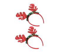 WRITWAA 2pièces Bandeau de Noël Renne Accessoire de Coiffure Festif Serre-tête de Cerf pour Femmes et Filles Parure de Fête pour Célébrations