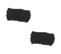 WRITWAA 2pièces Bandeau Pour Femmes Bandeau Élastique Noir Accessoire Hiver Confortable Et Chaud Pour Activités Extérieures Protège-oreilles Automnal Et Hivernal