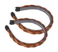 WRITWAA 2pièces Bandeau Tressé Pour Perruques Lot De Bandeaux à Cheveux Synthétiques Bandeaux Tissés Larges Pour Cheveux Tressés