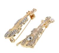 WRITWAA 2pièces Broches Violon Lot de Épingle de Revers Instrument de Musique Broche pour Femme Col de Chemise Sac à Dos Corsage Pointes de Col Épingle de Cape Broche Miniature Instrument
