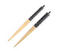 WRITWAA 2pièces Brosse à Cheveux Ronde Avec Rouleau Et Manche Bois Pour Brushing Et Démêlage Confortable