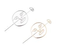 WRITWAA 2pièces Chignon à Manchette Forme de Visage Lot de Accessoires de Coiffure Vintage Pince Cheveux et Support à Chignon