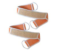 WRITWAA 2pièces De Bain Exfoliant Coton Et Lin Bi- Bandes De Lavage Pour Corps Orange