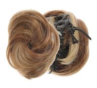 WRITWAA 2pièces Faux Chignons à Griffes Lot De Postiches Extensions De Cheveux Lisses Pince Cheveux Chignon Décoiffé Coiffure Mariage Fête