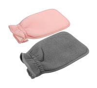 WRITWAA 2pièces Gants De Douche Exfoliants Lot De Gants De Bain De Gommage Pour Peau Douce Et Nettoyage Profondeur Avec Texture Ferme