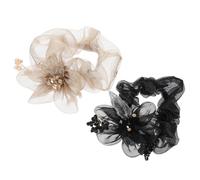 WRITWAA 2pièces Lot De Chouchous Organza Pour Femmes Élastiques à Cheveux Pour Chignons