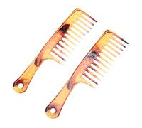 WRITWAA 2pièces Lot De Peignes Dent Large à Manche Droit Outils De Coiffure Pour Cheveux Lissés Et Pommades Peigne Rétro Portable